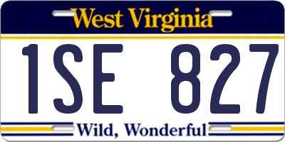 WV license plate 1SE827