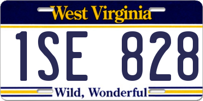 WV license plate 1SE828
