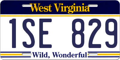 WV license plate 1SE829