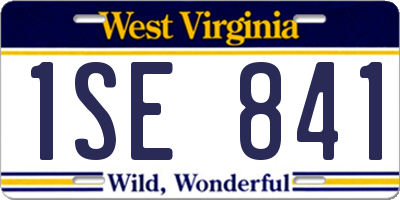 WV license plate 1SE841