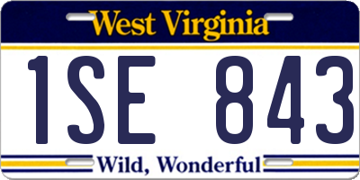 WV license plate 1SE843