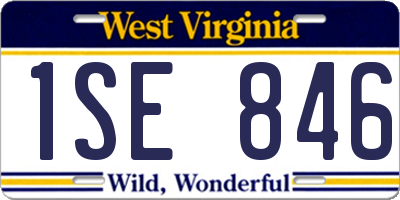 WV license plate 1SE846