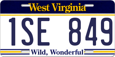WV license plate 1SE849