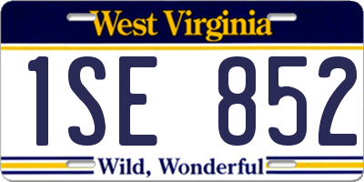 WV license plate 1SE852