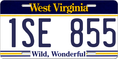 WV license plate 1SE855