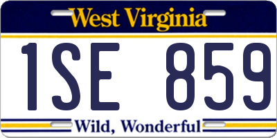 WV license plate 1SE859