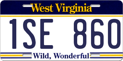 WV license plate 1SE860