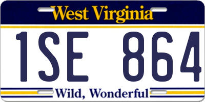 WV license plate 1SE864