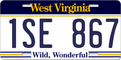 WV license plate 1SE867