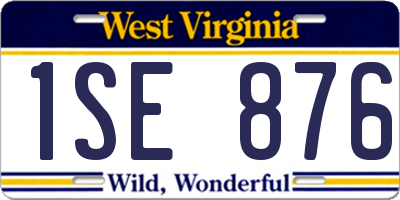 WV license plate 1SE876