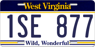 WV license plate 1SE877