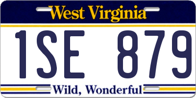 WV license plate 1SE879