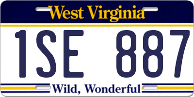 WV license plate 1SE887