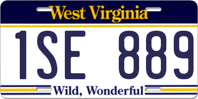 WV license plate 1SE889