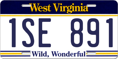WV license plate 1SE891