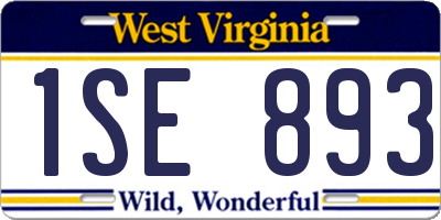 WV license plate 1SE893