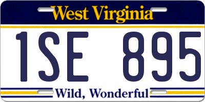 WV license plate 1SE895