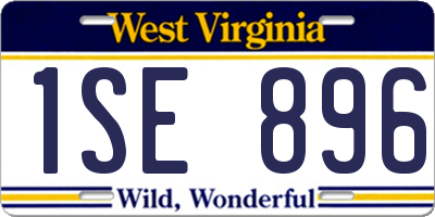 WV license plate 1SE896