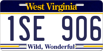 WV license plate 1SE906