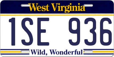 WV license plate 1SE936