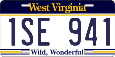 WV license plate 1SE941