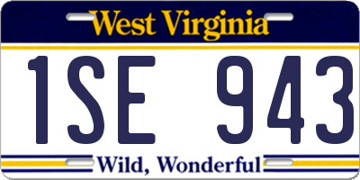 WV license plate 1SE943