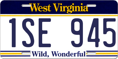 WV license plate 1SE945