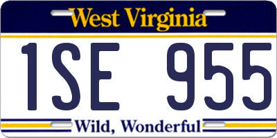 WV license plate 1SE955