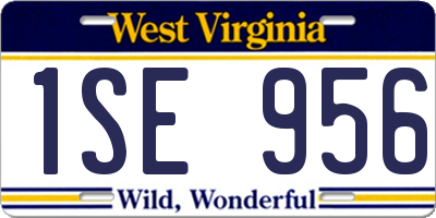 WV license plate 1SE956