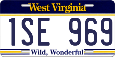 WV license plate 1SE969