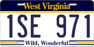 WV license plate 1SE971