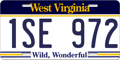 WV license plate 1SE972