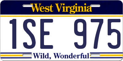 WV license plate 1SE975