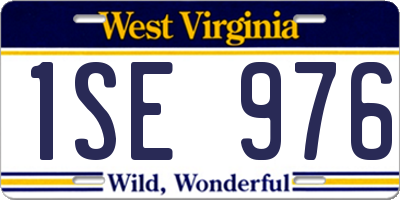 WV license plate 1SE976
