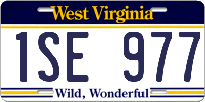 WV license plate 1SE977