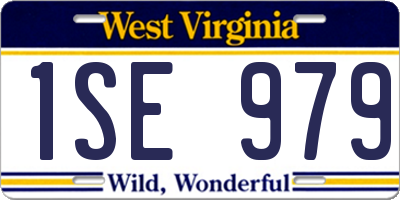WV license plate 1SE979