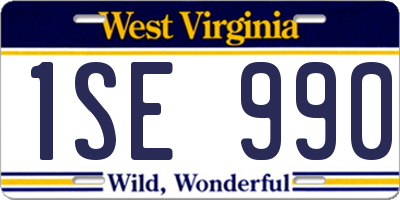 WV license plate 1SE990