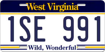 WV license plate 1SE991