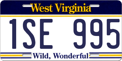 WV license plate 1SE995