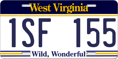 WV license plate 1SF155