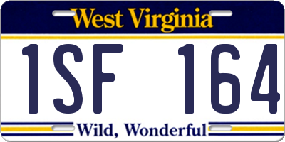 WV license plate 1SF164
