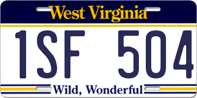WV license plate 1SF504