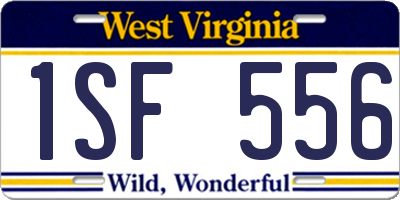 WV license plate 1SF556
