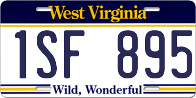 WV license plate 1SF895