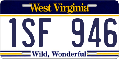 WV license plate 1SF946