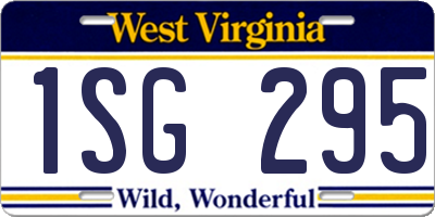 WV license plate 1SG295
