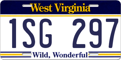 WV license plate 1SG297