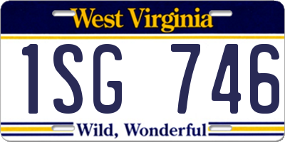 WV license plate 1SG746