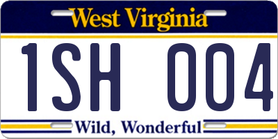 WV license plate 1SH004
