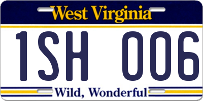 WV license plate 1SH006